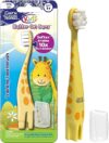 GuruNanda Kids Giraffe Toothbrush With Tongue Scraper