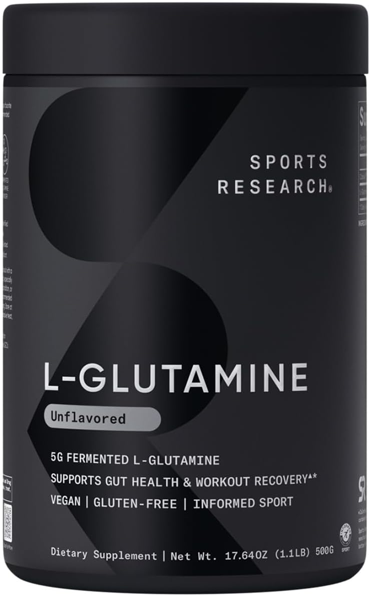 Sports Research L-Glutamine Workout Recovery, Immune & Gut Health