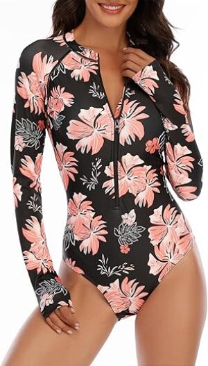 Century Star Long Sleeve Rash Guard Swimsuit UPF 50+