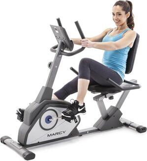 MARCY Magnetic Recumbent Exercise Bike, 8 Levels