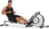 Sunny Health & Fitness Magnetic Rowing Machine With Extended Slide Rail