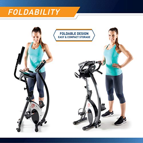 MARCY Foldable Upright Exercise Bike with Adjustable Resistance - Image 5