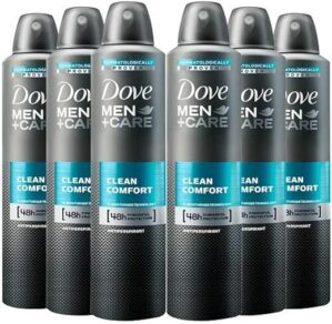 Dove Men + Care Clean Comfort Spray, 250 ML (6 Pack)