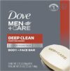 Dove Men’s Deep Clean Soap Bar, 3.75 oz, 10 Bars
