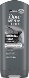 DOVE MEN + CARE Men’s Purifying Charcoal + Clay Wash, 13.5 oz