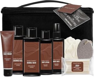 BODY & EARTH Men’s Sandalwood Bath & Body Gift Set
