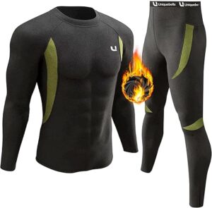 UNIQUEBELLA Men’s Thermal Underwear Fleece Base Layer