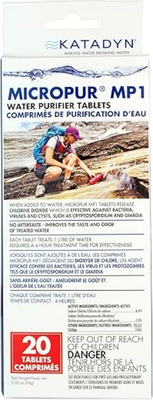Katadyn Micropur MP1 Purification Tablets (20 Count)