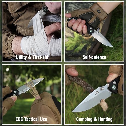Mossy Oak Folding Pocket Knife, Stonewash Blade, G10 Handle - Image 5