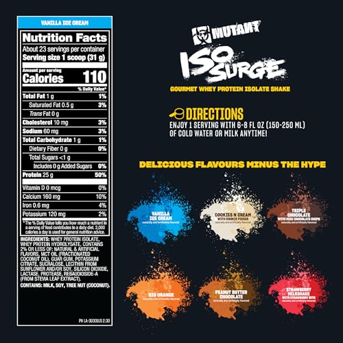 Mutant ISO Surge Whey Protein Isolate, 5 lb - Peanut Butter Chocolate - Image 4