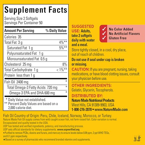 Nature Made Fish Oil Supplements, Omega 3, 1200 mg - Image 5