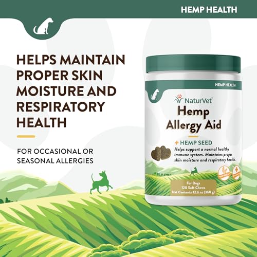 NaturVet Hemp Allergy Aid Supplement For Dogs, 120 Count - Image 3