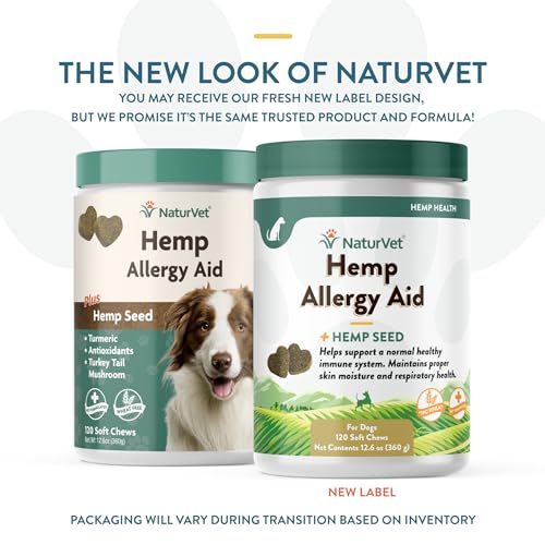 NaturVet Hemp Allergy Aid Supplement For Dogs, 120 Count - Image 2