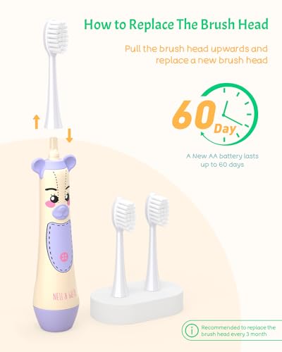 NELL&WELL Kids Electric Toothbrush, 3 Modes, Waterproof - Image 4