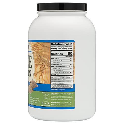 NutriBiotic Plain Rice Protein Powder, 3 Lb - Image 3