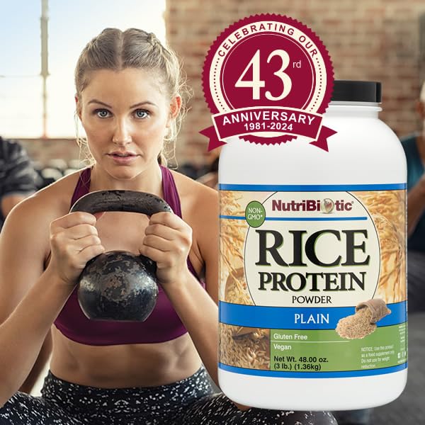 NutriBiotic Plain Rice Protein Powder, 3 Lb - Image 4
