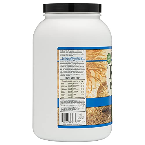 NutriBiotic Plain Rice Protein Powder, 3 Lb - Image 2