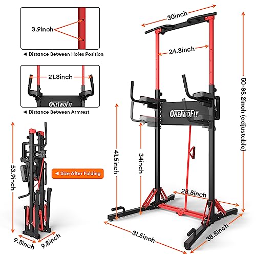 ONETWOFIT Power Tower Pull Up Bar Station - Image 2