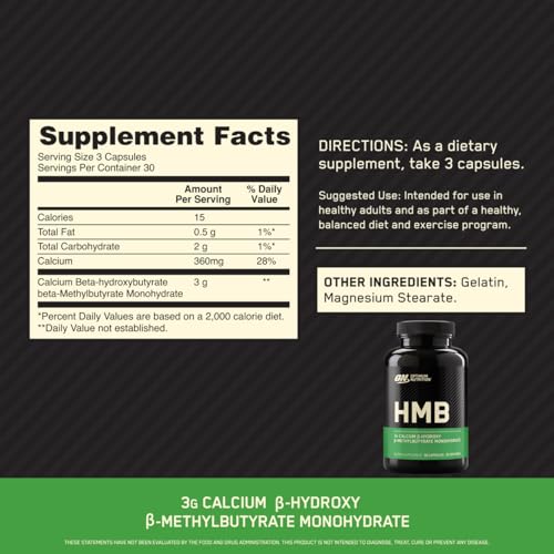 Optimum Nutrition Creatine Monohydrate 100 Capsules + HMB 90 Capsules - Image 3