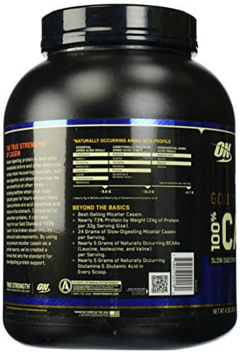 Optimum Nutrition Gold Standard Casein Protein Powder, Vanilla - Image 4