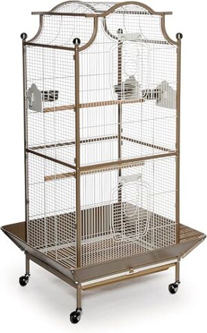 PH Prevue Hendryx Pagoda Cockatiel Cage, Coco and Cream
