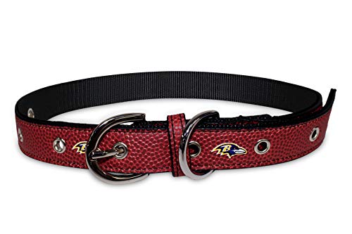 Pets First Tough Leather NFL Ravens Dog Collar - Image 4