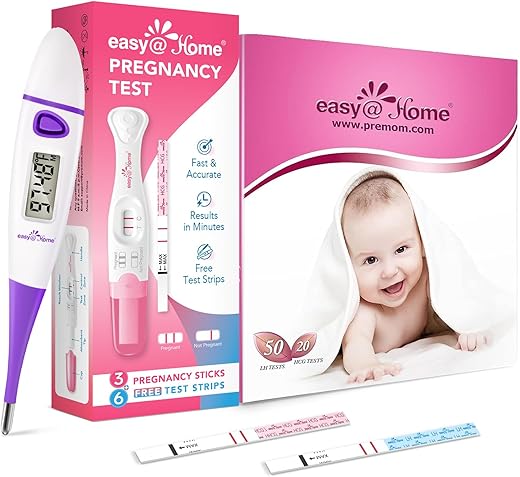 Easy@Home Pregnancy & Ovulation Test Kit + Thermometer