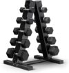 Epic Fitness Premium Hex Dumbbell Set With Rack