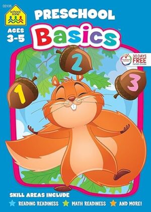 Preschool Basics Workbook – 32 Pages, Ages 3-5