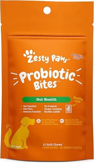 Zesty Paws Probiotics For Dogs – Digestive Enzymes Supplement