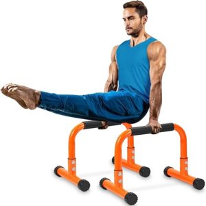TABEKE Push Up Bar, 12" High Parallettes Bars