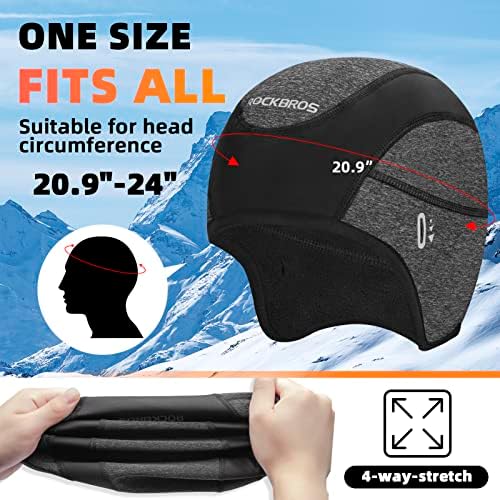 ROCKBROS Winter Windproof Cycling Hat With Visor - Image 3