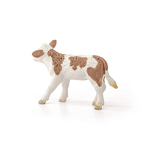 Schleich Farm World Simmental Calf Toy Cow - Image 4