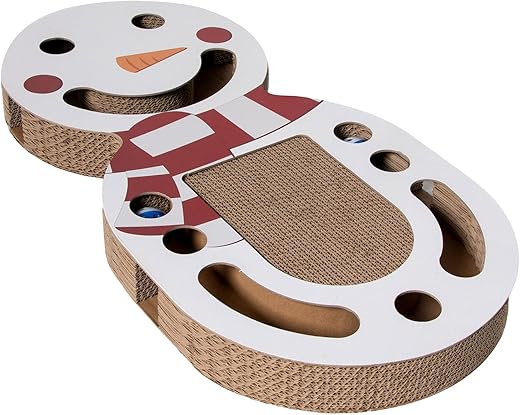 Furhaven Scratching Pad Ball Track Cat Toy