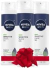 Nivea Men Sensitive Shave Gel With Vitamin E, 3 Pack