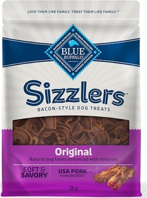 Blue Buffalo Sizzlers Bacon-Style Dog Treats 28 oz
