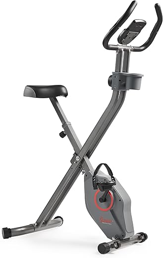 Sunny Health & Fitness Smart Folding X-Bike, Portable Exercise Bike