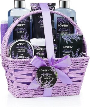 LOVERY Spa Gift Basket, Lavender & Jasmine Set