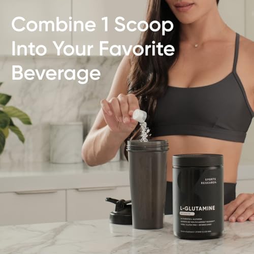 Sports Research L-Glutamine Workout Recovery, Immune & Gut Health - Image 3