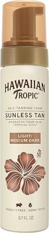 Hawaiian Tropic Sunless Tan Light/Medium Self-Tanning Foam