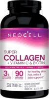 NeoCell Super Collagen With Vitamin C and Biotin, 270 Tablets