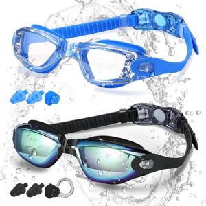 COOLOO Swim Goggles, 2 Pack, Anti Fog