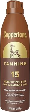 Coppertone Tanning Sunscreen Spray SPF 15, 5.5 Oz