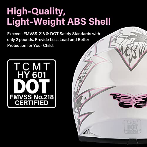 TCMT Youth Full Face Motorcycle Helmet Set - Image 3