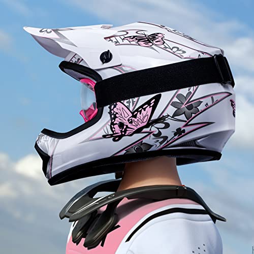 TCMT Youth Full Face Motorcycle Helmet Set - Image 4