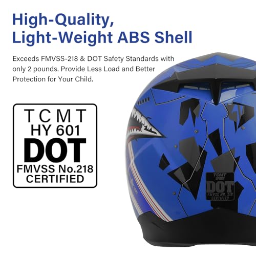 TCMT Youth Kids Full Face Motocross Helmet - Image 3