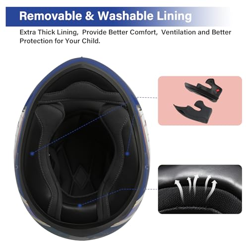 TCMT Youth Kids Full Face Motocross Helmet - Image 4