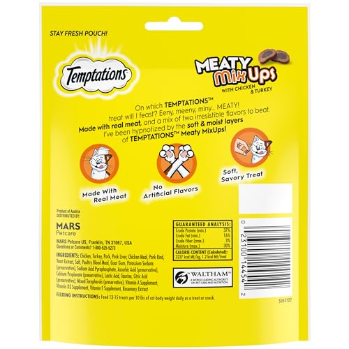 Temptations Meaty MixUps Cat Treats, Chicken & Turkey - Image 2