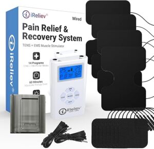 iReliev TENS + EMS Muscle Stimulator For Pain Relief