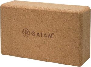 Gaiam The product title “Gaiam Cork Yoga Brick” is already less than seven words, so no shortening is needed